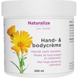 Naturalize - Hand- & Bodycrème - 200ml - Met Calendula - Voor Soepele Huid