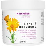 Naturalize - Hand- & Bodycrème - 200ml - Met Calendula - Voor Soepele Huid