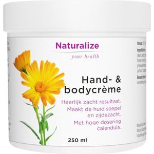 Naturalize - Hand- & Bodycrème - 200ml - Met Calendula - Voor Soepele Huid