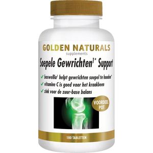 Golden Naturals Soepele gewrichten en kraakbeen support 180 tabletten
