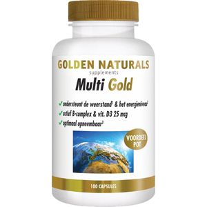 Golden Naturals Multi strong vegetarische capsules 180 vegacapsules