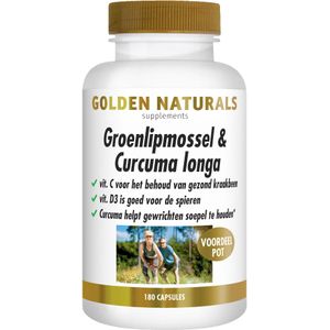 Golden Naturals Groenlipmossel & Curcuma longa 180 capsules