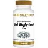 Golden Naturals Zink Bisglycinaat 50 mg 60 veganistische tabletten