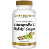 Golden Naturals - Ashwagandha & Rhodiola - 60 Vegacapsules