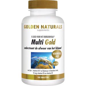 Golden Naturals Multi Strong Gold 180 vegetarische tabletten