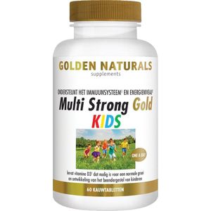 Golden Naturals Multi strong gold kids 60 kauwtabletten