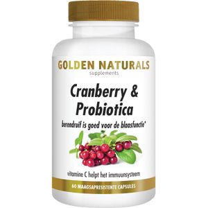 Golden Naturals Cranberry & Probiotica 60 veganistische maagsapresistente capsules
