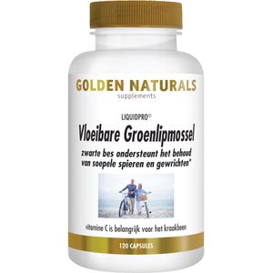 Golden Naturals Groenlipmossel vloeibare formule 120 softgel capsules