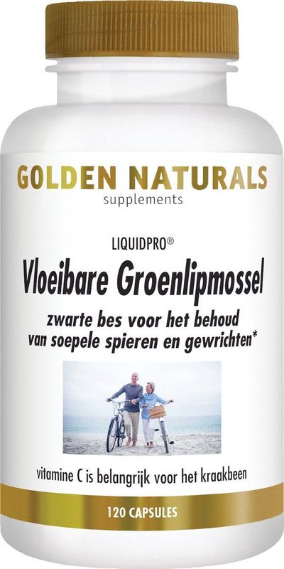 Golden Naturals Groenlipmossel vloeibare formule 120 softgel capsules