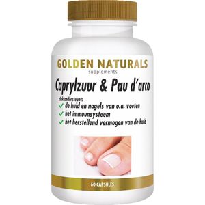Golden Naturals - Caprylzuur & Pau D'Arco Formule - Capsules - 1 Miljard Probiotica