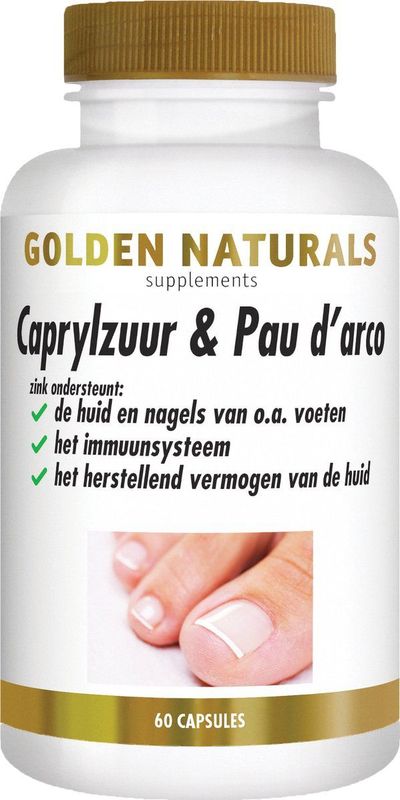 Golden Naturals - Caprylzuur & Pau D'Arco Formule - Capsules - 1 Miljard Probiotica
