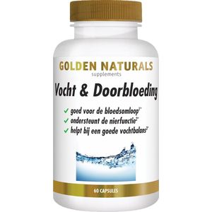 Golden Naturals - Vocht & Doorbloeding - 60 Veganistische Capsules
