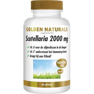 Golden Naturals Scutellaria 2000 mg 180 veganistische capsules