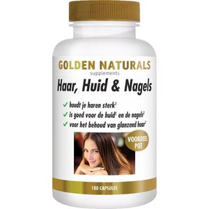Golden Naturals Haar, Huid & Nagels (180 vegetarische capsules)