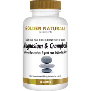 Golden Naturals Magnesium & crampbark 60 tabletten