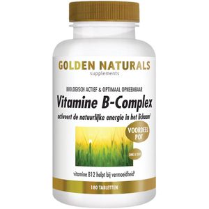 Golden Naturals Vitamine B-complex 180 veganistische tabletten