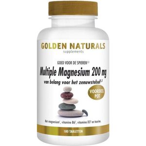 Golden Naturals Multiple Magnesium 200 mg 180 veganistische tabletten