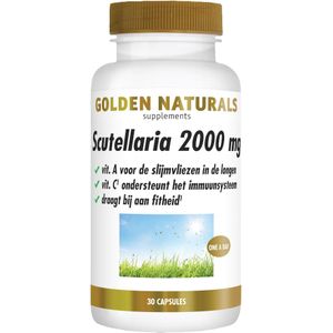 Golden Naturals Scutellaria 2000 mg (30 veganistische capsules)