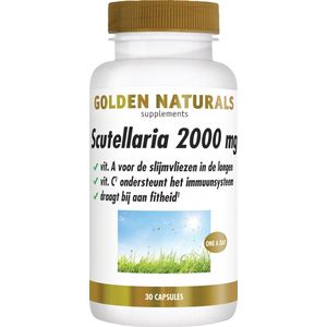 Golden Naturals - Scutellaria - 2000mg - 30 Veganistische Capsules