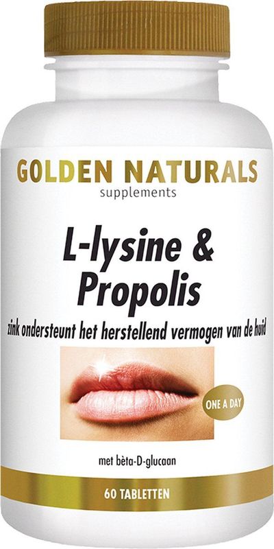 Golden Naturals - L-Lysine & Propolis - 60 Capsules - Met Zink en Vitamine C