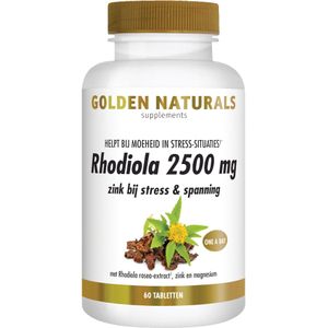 Golden Naturals Rhodiola 2500 mg 60 veganistische tabletten