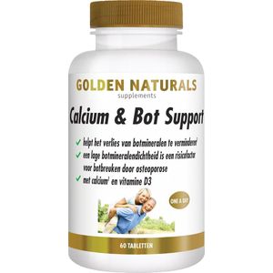 Golden Naturals Calcium & Bot Support (60 vegetarische tabletten)