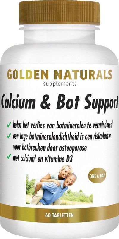 Golden Naturals Calcium & Bot Support (60 vegetarische tabletten)