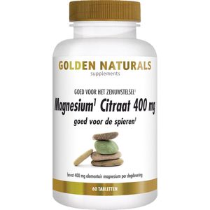 Golden Naturals Magnesium Citraat 400 mg 60 veganistische tabletten