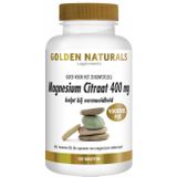 Golden Naturals Magnesium Citraat 400mg (180 veganistische tabletten)