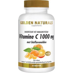 Golden Naturals Vitamine C 1000 mg met bioflavonoïden 60 veganistische tabletten