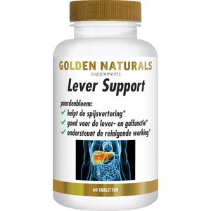 Golden Naturals - Lever Support - 60 Veganistische Tabletten