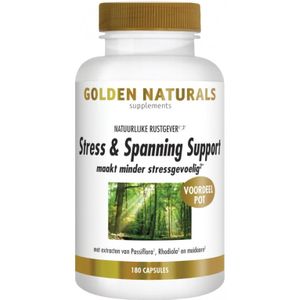 Golden Naturals Stress & Spanning Support (180 vegetarische capsules)
