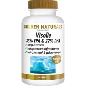 Golden Naturals Visolie 33% EPA & 22% DHA (180 softgel capsules)