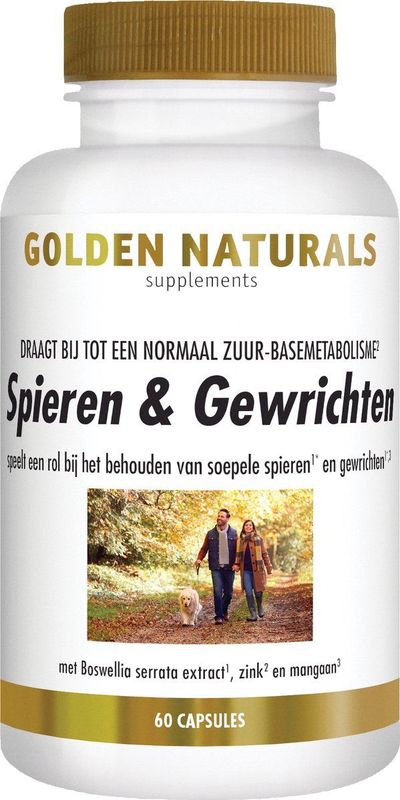 Golden Naturals - Spieren & Gewrichten - 60 Capsules