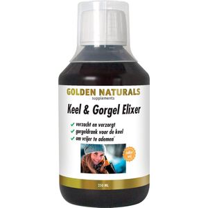 Golden Naturals Keel en gorgel elixer 250ml