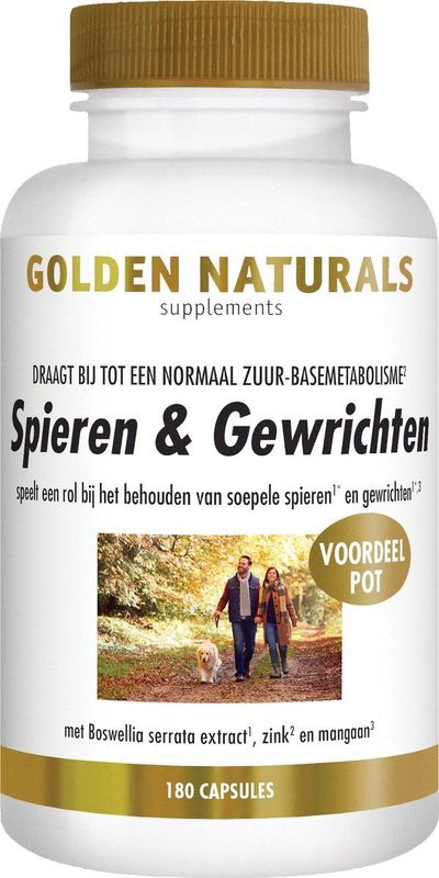 Golden Naturals Spieren en gewrichten 180 capsules