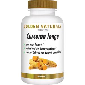 Golden Naturals - Curcuma Longa - 60 Veganistische Capsules