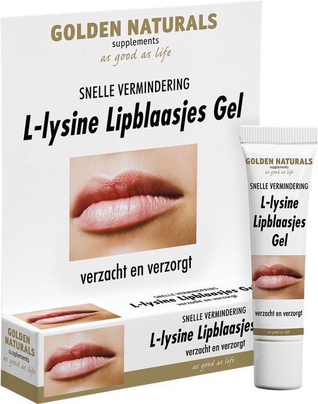 Golden Naturals - L-Lysine+ Lipblaasjes Gel - Tube