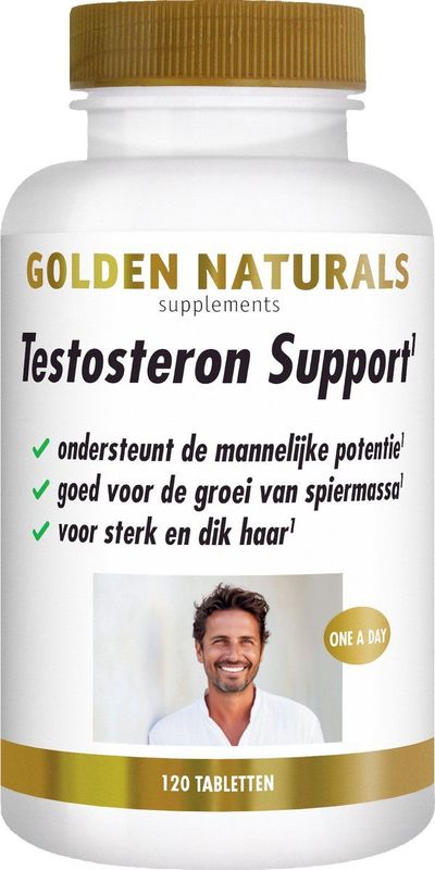 Golden Naturals - Testosteron Support - 60 Veganistische Tabletten