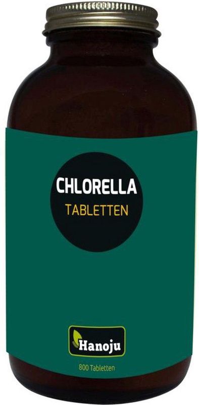 Hanoju Chlorella 400 mg glas flacon biologisch 800 tabletten