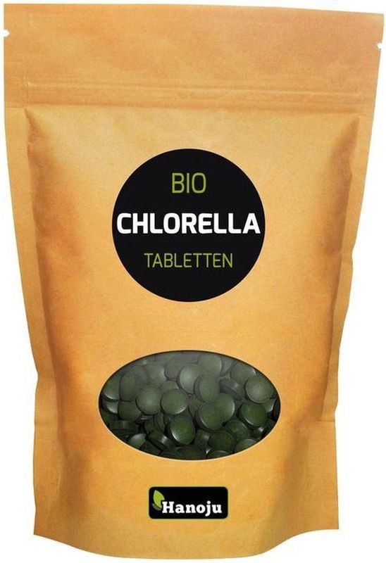 Hanoju Bio chlorella tabletten papier zak 1250 Tabletten