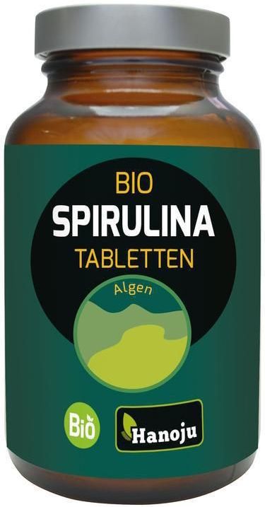 Hanoju Spirulina 400mg glas flacon bio 800 tabletten