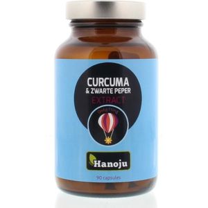 Hanoju Curcuma poeder & zwarte peper extract 90 capsules