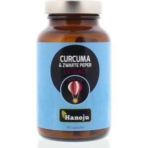 Hanoju Curcuma poeder & zwarte peper extract 90 capsules