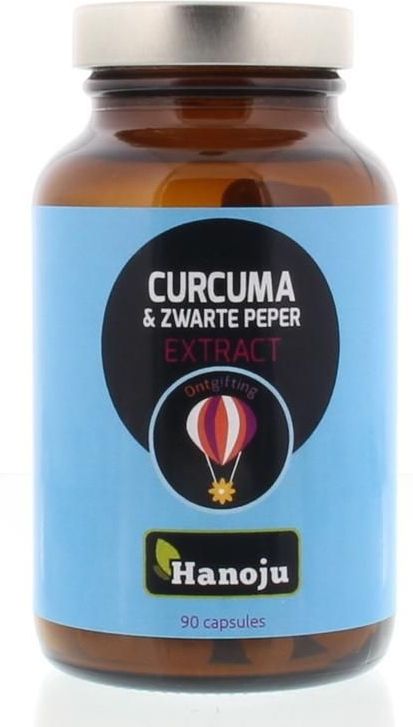 Hanoju Curcuma poeder & zwarte peper extract 90 capsules