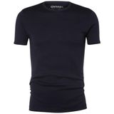 Garage 301 - Semi Bodyfit T-shirt ronde hals korte mouw zwart S 100 katoen 1x1 rib