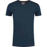 Garage 301 - Semi Bodyfit T-shirt ronde hals korte mouw zwart S 100 katoen 1x1 rib