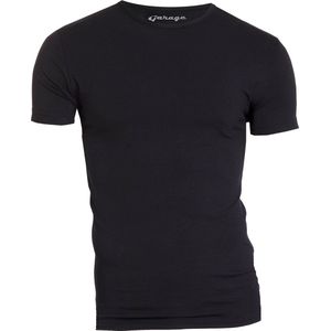 Garage 201 - Bodyfit T-shirt ronde hals korte mouw zwart S 95 katoen 5 elastan