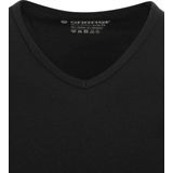 Garage 202 - Bodyfit T-shirt V-hals korte mouw zwart S 95 katoen 5 elastan