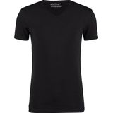 Garage 202 - Bodyfit T-shirt V-hals korte mouw zwart S 95 katoen 5 elastan